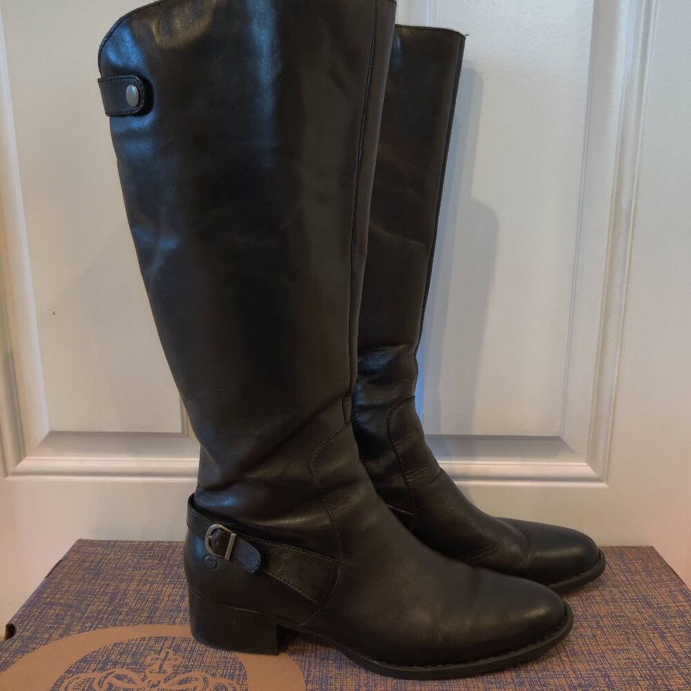 Born Cupra Leather Knee High Boots 1.5" Heels